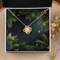 Christmas Background 112 - 18K Yellow Gold Finish Love Knot Necklace