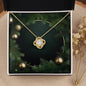 Christmas Background 103 - 18K Yellow Gold Finish Love Knot Necklace