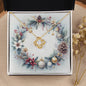 Christmas Background 075 - 18K Yellow Gold Finish Love Knot Necklace