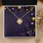 Christmas Background 029 - 18K Yellow Gold Finish Love Knot Necklace
