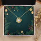 Christmas Background 045 - 18K Yellow Gold Finish Love Knot Necklace