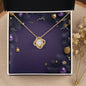 Christmas Background 065 - 18K Yellow Gold Finish Love Knot Necklace