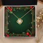 Christmas Background 067 - 18K Yellow Gold Finish Love Knot Necklace