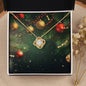 Christmas Background 120 - 18K Yellow Gold Finish Love Knot Necklace