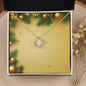 Christmas Background 009 - 18K Yellow Gold Finish Love Knot Necklace
