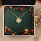 Christmas Background 115 - 18K Yellow Gold Finish Love Knot Necklace