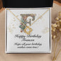 Happy Birthday Frances v01 - 18K Yellow Gold Finish Love Knot Necklace