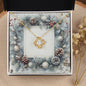 Christmas Background 081 - 18K Yellow Gold Finish Love Knot Necklace