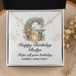 Happy Birthday Gladys v01 - 18K Yellow Gold Finish Love Knot Necklace