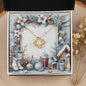 Christmas Background 074 - 18K Yellow Gold Finish Love Knot Necklace
