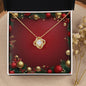 Christmas Background 033 - 18K Yellow Gold Finish Love Knot Necklace
