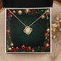 Christmas Background 066 - 18K Yellow Gold Finish Love Knot Necklace