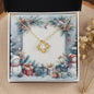 Christmas Background 093 - 18K Yellow Gold Finish Love Knot Necklace