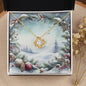 Christmas Background 086 - 18K Yellow Gold Finish Love Knot Necklace