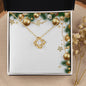 Christmas Background 012 - 18K Yellow Gold Finish Love Knot Necklace