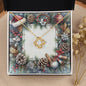 Christmas Background 076 - 18K Yellow Gold Finish Love Knot Necklace