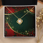 Christmas Background 071 - 18K Yellow Gold Finish Love Knot Necklace