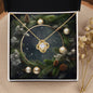 Christmas Background 102 - 18K Yellow Gold Finish Love Knot Necklace