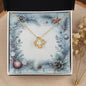 Christmas Background 073 - 18K Yellow Gold Finish Love Knot Necklace