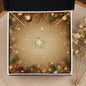 Christmas Background 007 - 18K Yellow Gold Finish Love Knot Necklace