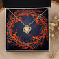 Christmas Background 121 - 18K Yellow Gold Finish Love Knot Necklace