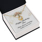 Happy Birthday Tina v01 - 18K Yellow Gold Finish Love Knot Necklace