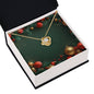 Christmas Background 115 - 18K Yellow Gold Finish Love Knot Necklace