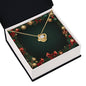 Christmas Background 066 - 18K Yellow Gold Finish Love Knot Necklace