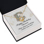 Happy Birthday Eleanor v01 - 18K Yellow Gold Finish Love Knot Necklace