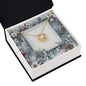 Christmas Background 087 - 18K Yellow Gold Finish Love Knot Necklace