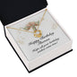 Happy Birthday Theresa v01 - 18K Yellow Gold Finish Love Knot Necklace