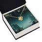 Christmas Background 111 - 18K Yellow Gold Finish Love Knot Necklace