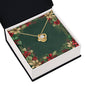 Christmas Background 068 - 18K Yellow Gold Finish Love Knot Necklace