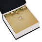 Christmas Background 050 - 18K Yellow Gold Finish Love Knot Necklace