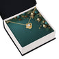 Christmas Background 003 - 18K Yellow Gold Finish Love Knot Necklace