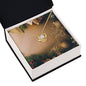 Christmas Background 096 - 18K Yellow Gold Finish Love Knot Necklace