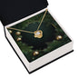 Christmas Background 103 - 18K Yellow Gold Finish Love Knot Necklace