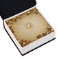 Christmas Background 052 - 18K Yellow Gold Finish Love Knot Necklace