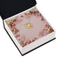 Christmas Background 010 - 18K Yellow Gold Finish Love Knot Necklace