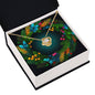 Christmas Background 122 - 18K Yellow Gold Finish Love Knot Necklace