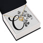 Botanical Monogram C - 18K Yellow Gold Finish Love Knot Necklace