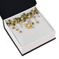 Christmas Background 043 - 18K Yellow Gold Finish Love Knot Necklace