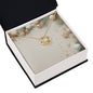 Christmas Background 041 - 18K Yellow Gold Finish Love Knot Necklace