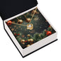 Christmas Background 117 - 18K Yellow Gold Finish Love Knot Necklace