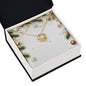 Christmas Background 048 - 18K Yellow Gold Finish Love Knot Necklace