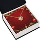Christmas Background 011 - 18K Yellow Gold Finish Love Knot Necklace