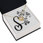 Botanical Monogram S - 18K Yellow Gold Finish Love Knot Necklace