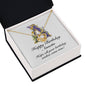 Happy Birthday Annette v02 - 18K Yellow Gold Finish Love Knot Necklace