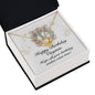 Happy Birthday Virginia v01 - 18K Yellow Gold Finish Love Knot Necklace