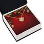 Christmas Background 064 - 18K Yellow Gold Finish Love Knot Necklace